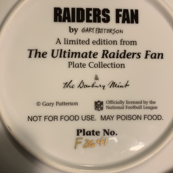 Raider’s fan by Gary Patterson a limited edition from the plate number F 2641 - Picture 3 of 3